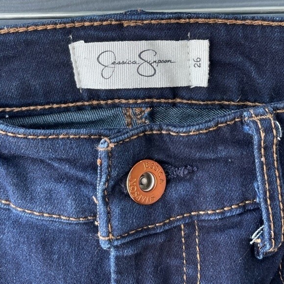 Jessica Simpson Dark Blue Skinny Jeans Size 2 - Picture 3 of 6